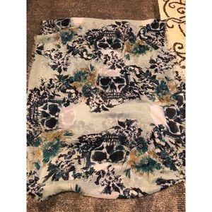 Floral skull scarf